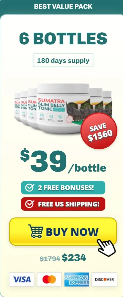 Sumatra Slim Belly Tonic - 6 Bottles